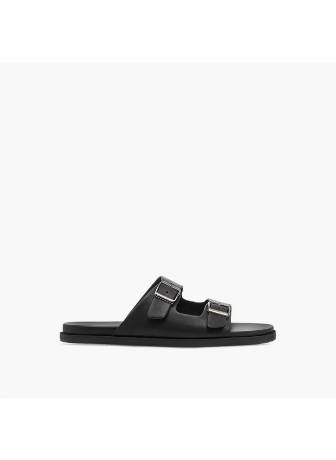 DUCHINI Men's Solid Slip-On Comfort Sandals