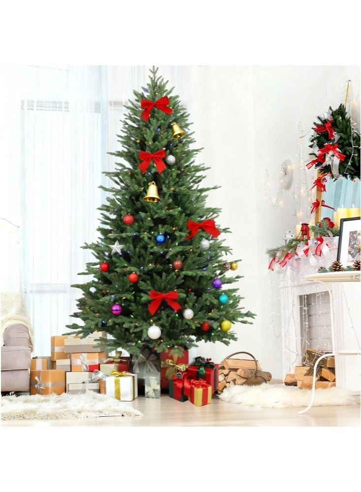 جيجيرو شجرة عيد الميلاد بطول 3.9 قدم مع أضواء، شجرة عيد الميلاد الاصطناعية مع 150 مصباح LED و321 طرف فرع، باللون الأبيض الدافئ ومتعدد الألوان، سهلة التركيب، أشجار عيد الميلاد المفصلية المضاءة مسبقًا بقاعدة معدنية - Image 1