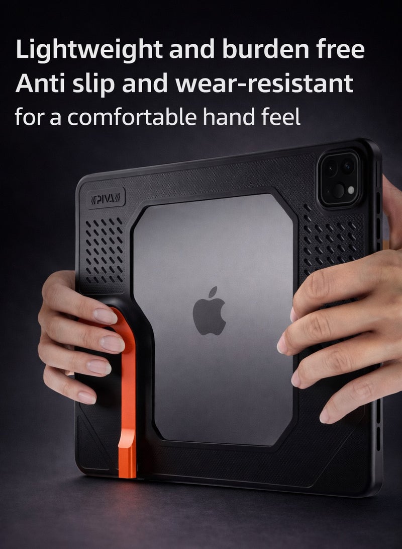 PIVA Gaming 2-in-1 iPad Protective Case with Tail Plug, 60W Fast Charging, 4K HD Display Support, Anti-Slip Texture, Heat Dissipation Design, for iPad PRO 11 inch 2018-2025 - Image 5