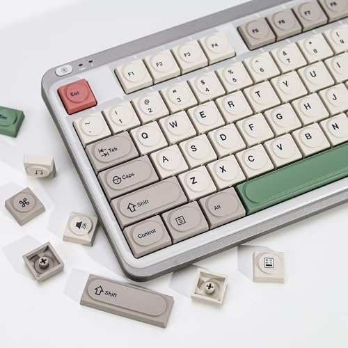 YMKPVR KBDiy 9009 Doys Keycaps Low Profile Dye-Sublimation PBT Retro Custom Keyboard Keycap,138 Keys Cap Set for Cherry Gateron MX Switches Mechanical Keyboards - Image 1