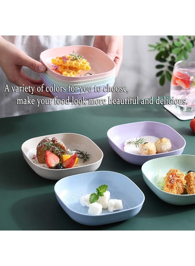 طقم أطباق عشاء مكون من 10 قطع، خفيف الوزن وغير قابل للكسر، قابل لإعادة الاستخدام، مناسب لأطباق الفاكهة والأطباق الجانبية وأطباق التخزين المنزلية (مربع) - Image 5