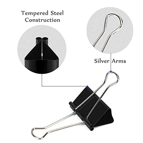 Bambalio Binder Clips 15mm Black Set of 144 Pieces - Image 5