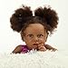 Kdudgso Reborn Baby Dolls Black Girl 22 Realistic Baby Doll Lifelike African American Newborn Bebe Caramel Real Life Like Baby Dolls with Two Afro Puffs Feeding Toys in Gift Box for Kids Age 3 - Image 3