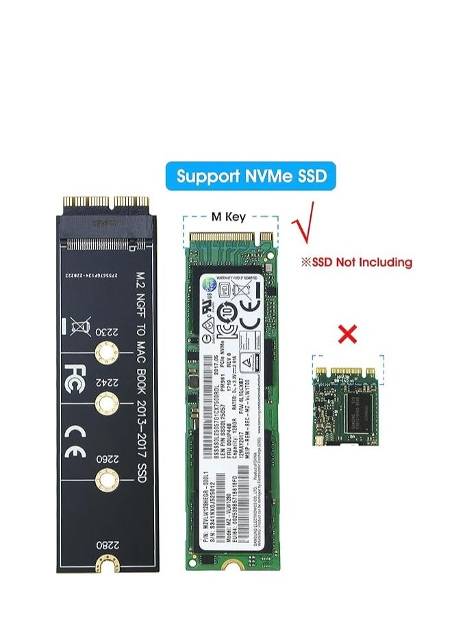 ETZIN M.2 NVMe SSD to 12+16Pin Upgrade Adapter for MacBook Air (2013-2017 Year) A1465 A1466 and Mac Pro (Late 2013-2015 Year) (EPL-404HS-5Pcs)  - Image 4
