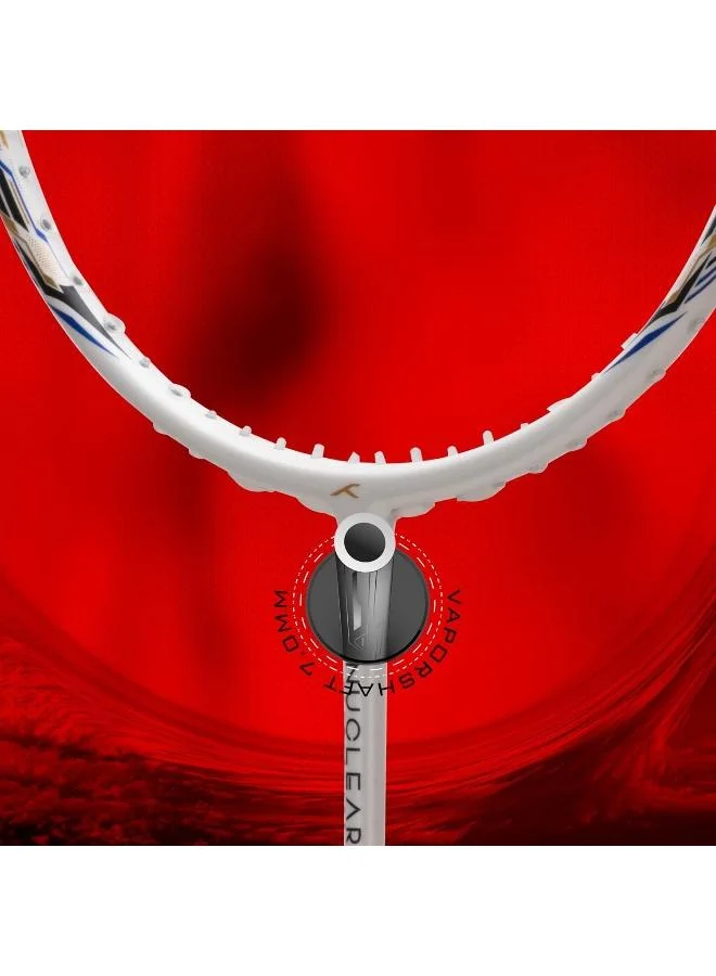 هندرد مضرب تنس الريشة من ألياف الكربون نيوكلير  غير مشدود مع غطاء كامل للاعبين المتوسطين