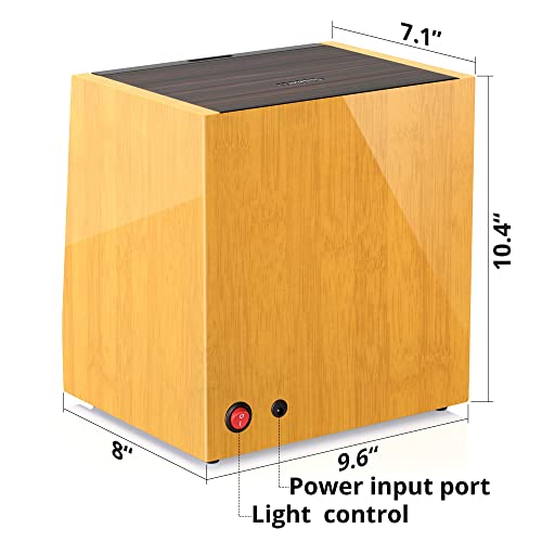 JINS&VICO Watch Winder for Automatic Watch, Bamboo Pattern High Gloss Finish,4 Mode Setting, AC Adapter Charge - Image 3