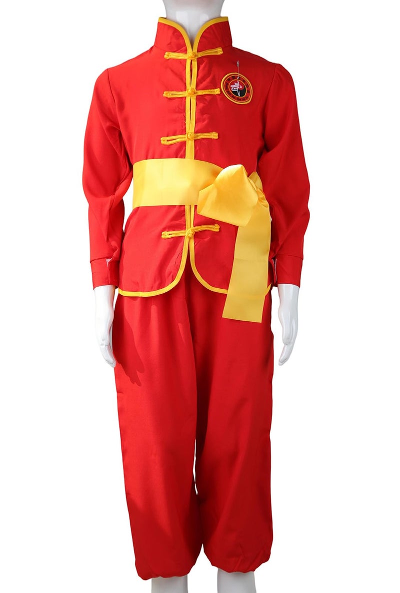 STIOEDYUAN Kids Kung Fu Suits Tai Chi Uniform Chinese Martial Art Wing Chun Clothing Sets (Red, 6-7 Years) - Image 2