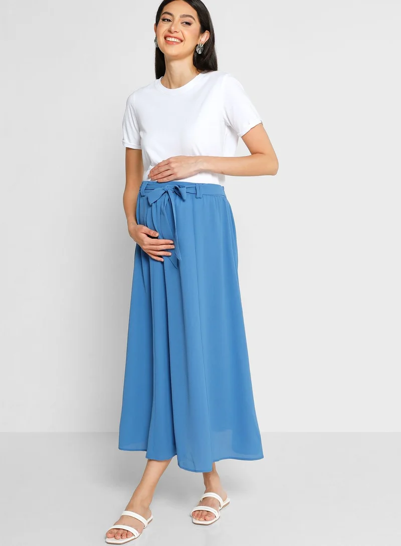 Only Maternity Bow Detail Maxi Skirt