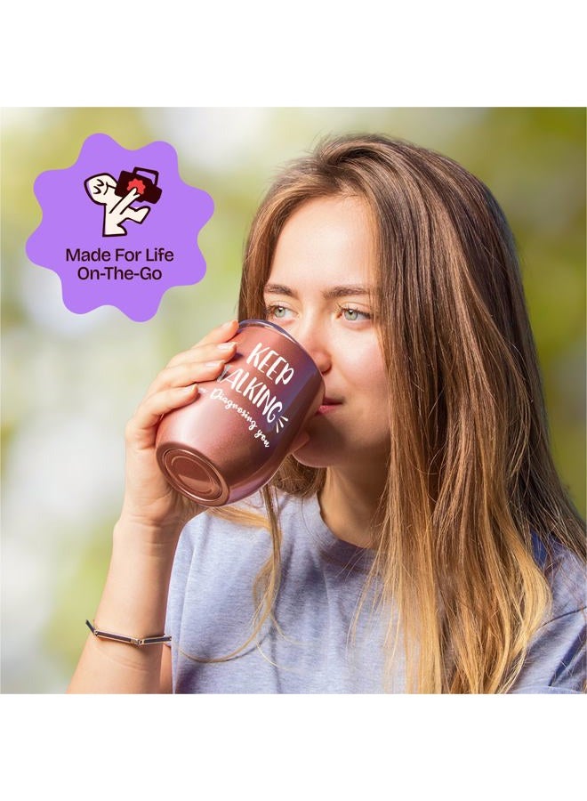 KLUBI Psychology Gifts - Keep Talking I'm Diagnosing You Wine Tumbler 12 Ounce SLP Gifts for Therapist Counselors Speech Pathologist Mental Health Gift for Women - Image 2