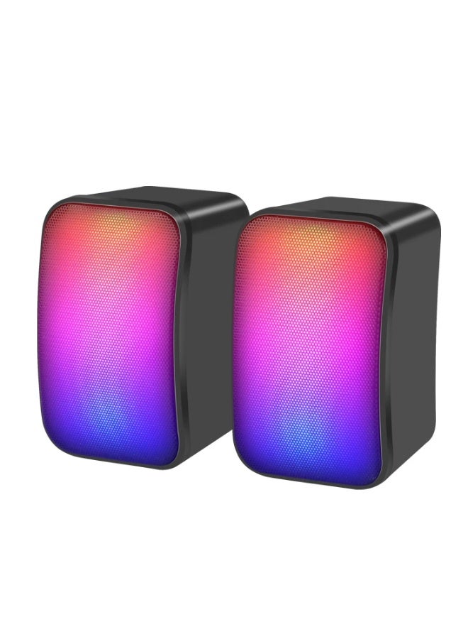 Kisonli X17 USB 2.0 Portable Speaker with LED Light – Clear Stereo Sound in a Compact and Travel-Friendly Design - Image 1