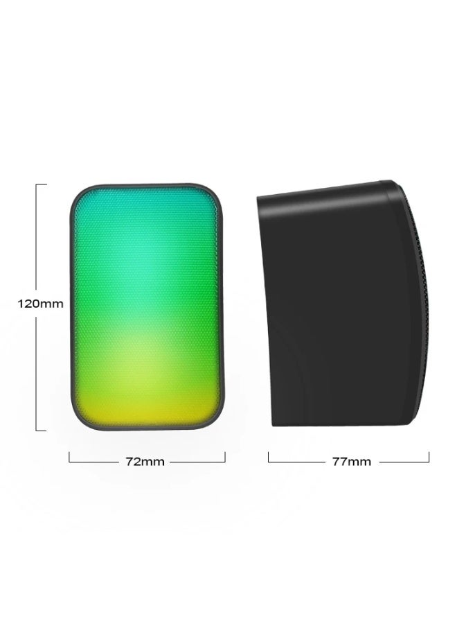 Kisonli X17 USB 2.0 Portable Speaker with LED Light – Clear Stereo Sound in a Compact and Travel-Friendly Design - Image 5