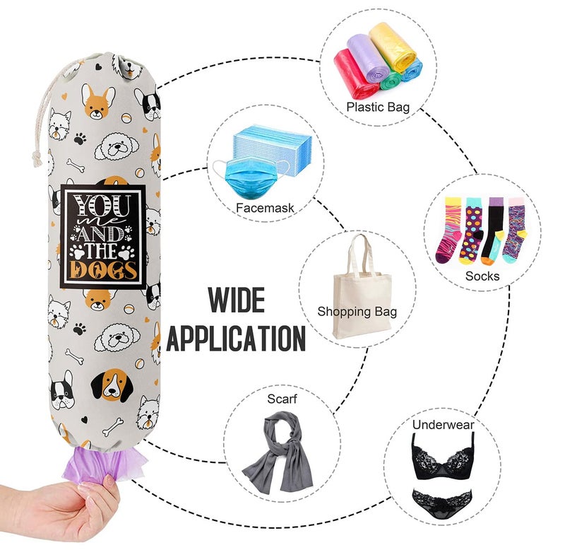 HiLus Funny You Me & The Dogs, Grocery Bags Holder Organizer For Shopping Bags, Wall Mount Plastic Bags Storage Container Dispensers, Gift For The Preferred Family And Friends - Image 4