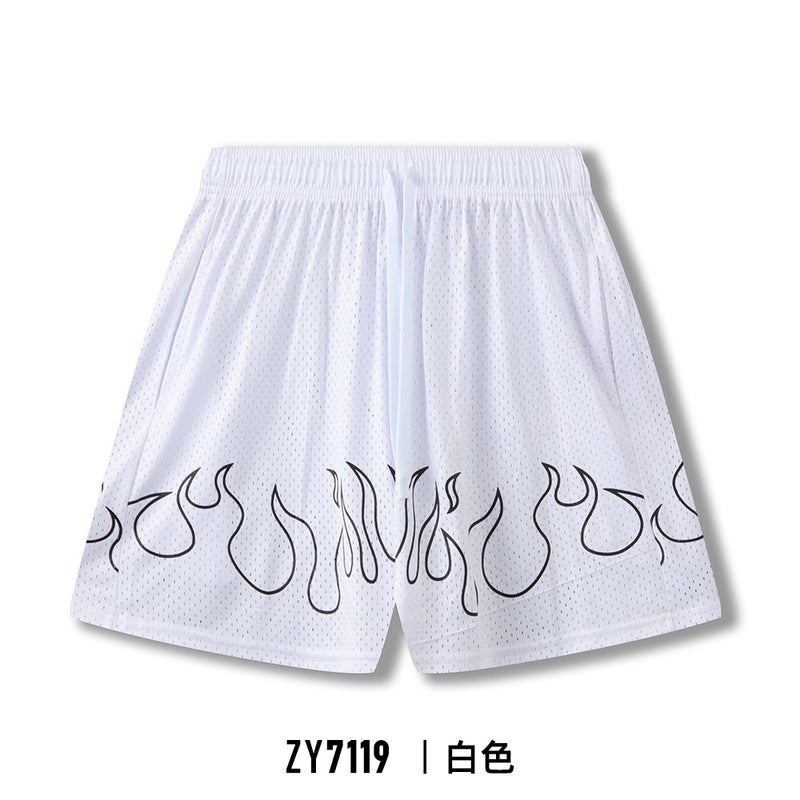 American Basketball Shorts Boys Summer Loose But Knee Sports Quick-Drying Single-Layer Mesh Pants Running Fitness Ball Pants - Image 1