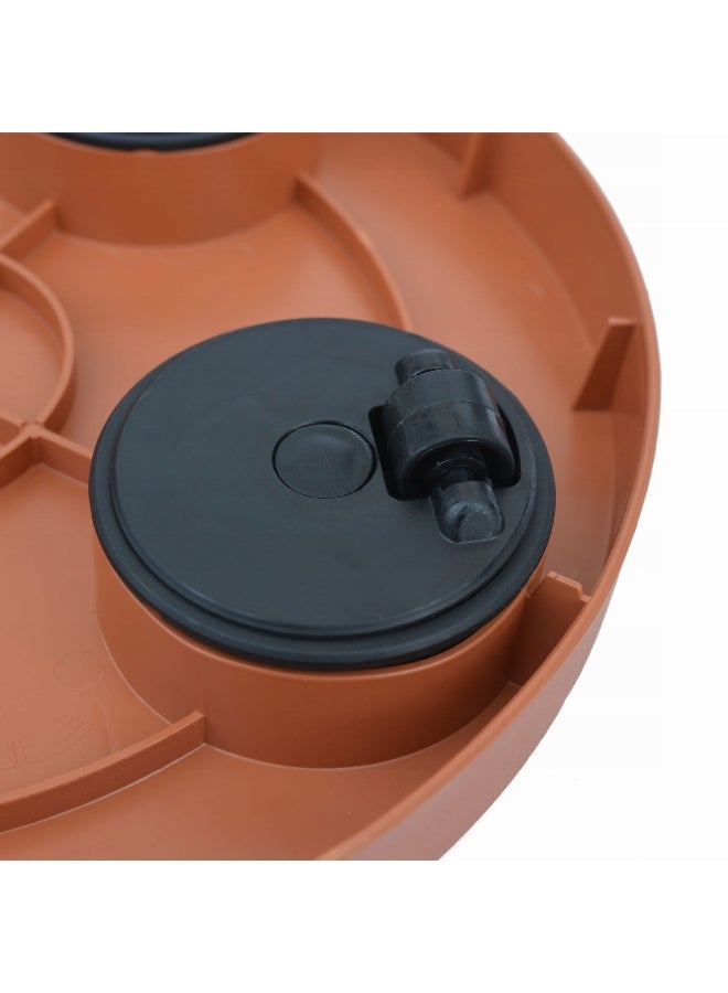 بروسبير بلاست وعاء نبات دائري متين مصنوع من البلاستيك باللون التراكوتا، بأبعاد 6 × 44.6 × 44.6 سم - Image 2