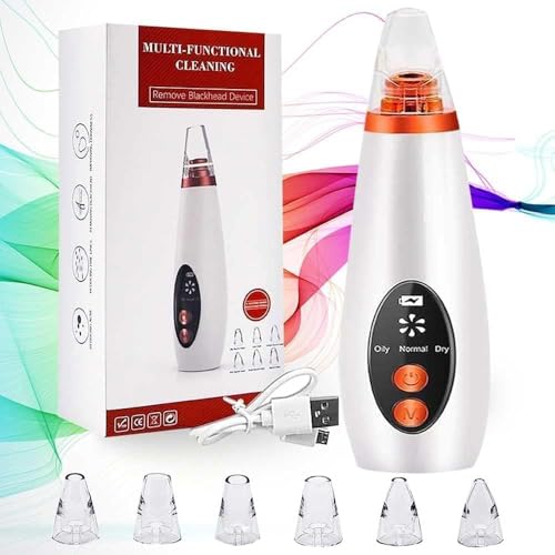 Eloxee 4-in-1 Blackhead Remover Vacuum – Electric Pore Cleaner with Adjustable Suction & Interchangeable Heads - Facial Device for Men & Women (White) - Image 1