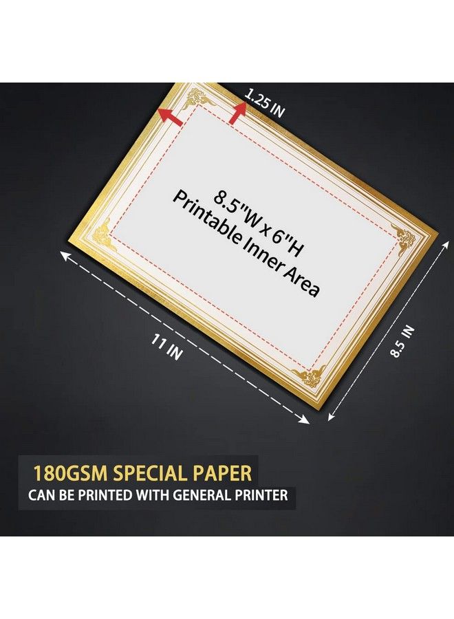 SUNEE 75Pcs Certificate Kit 25Pcs Navy Blue Certificate Holders & 25Pcs Letter Size Certificate Papers & 25Pcs Gold Foil Award Seals For Diploma Award Accomplishment - Image 5