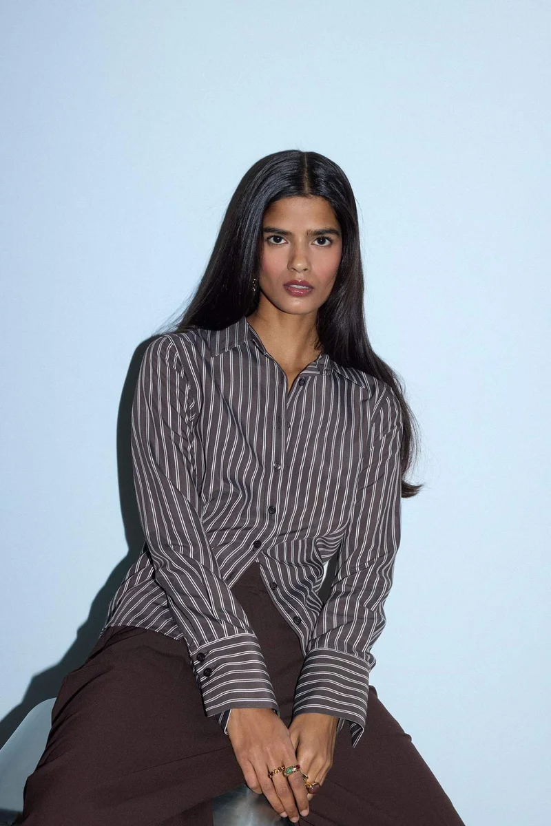 Defacto Fitted Striped Shirt
