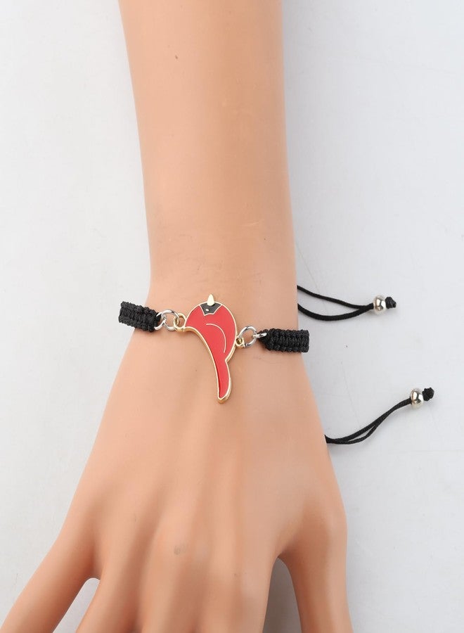 FEELMEM Cardinal Bird Charm Braided Rope Bracelet - Memorial Gift In Memory Of Loved One - Sympathy Jewelry - Image 2