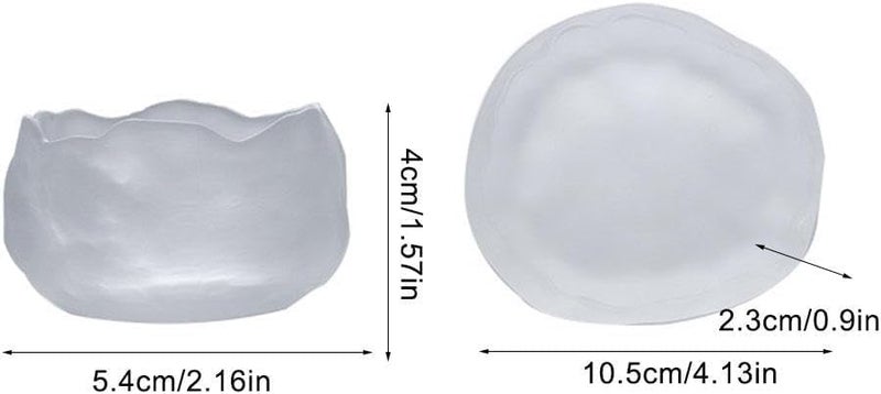 SIYANSHU Glass Mug Frozen Tea Cup Wine Mugs Tea Cup with Saucers, Manual Production, The Sense of Crystal, for Home or Outdoor Travel (White, Pack of-4) - Image 2
