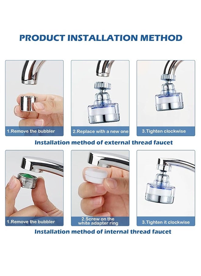 Sink Filter Bathroom Water Filtration Cartridge with 2 pcs PP Cotton Filtration for Kitchen Tap Filter Removable Sink Faucet Filter Cartridge Element for Home Kitchen Bathroom