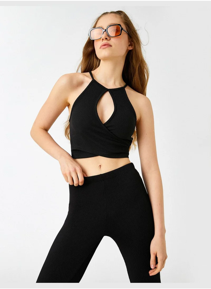 كوتن Tank Top Halterneck Cut Out Detailed