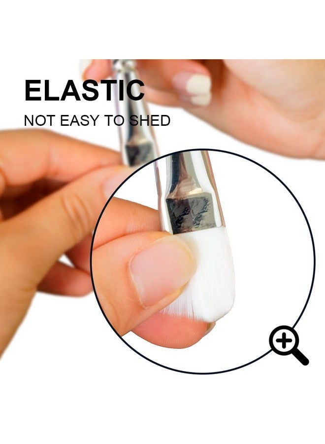 هيمي مجموعة فرش طلاء ليتل بيرد مكونة من 5 قطع لطلاء الغواش الزيتي الأكريليك، 1 فرشاة عريضة 3 فرشاة مروحية 1 فرشاة تحديد مثيرة للاهتمام، هدية رائعة للفنانين المبتدئين من هواة الفن (وردي 5 قطع) - Image 4