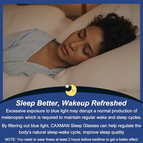 CAXMAN 999 Blue Light Blocking Glasses Sleep Glasses Orange Tinted Lens for Good Sleep Fit Over Glasses Fully Covered Your Eyes Black - Image 3