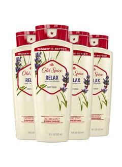 Ld Spice Men'S Body Wash Relax With Lavender 18 Fl Oz (Pack Of 4)