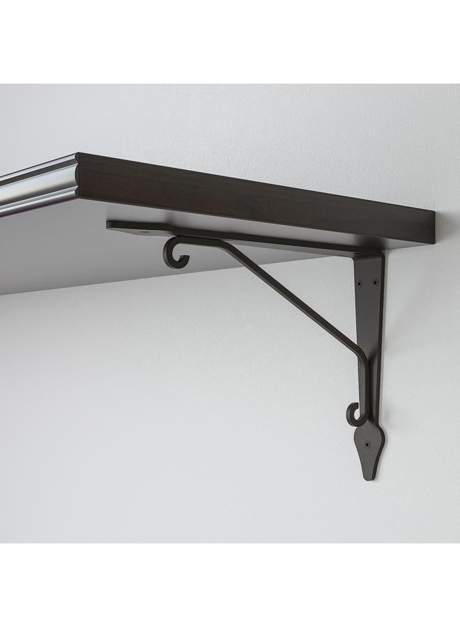 Zaboon Wall Shelf, Brown-Black/Anthracite, 80X30 Cm - Image 4