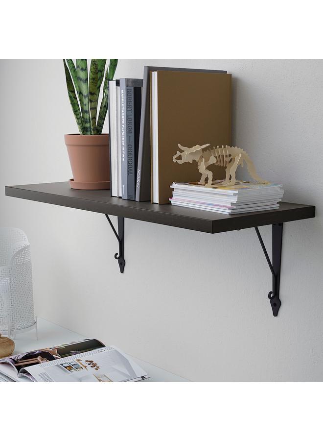 Zaboon Wall Shelf, Brown-Black/Anthracite, 80X30 Cm - Image 2
