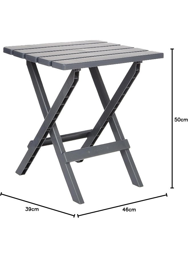 Cosmoplast - Portable Camping Folding Table, Dark Grey - Image 1