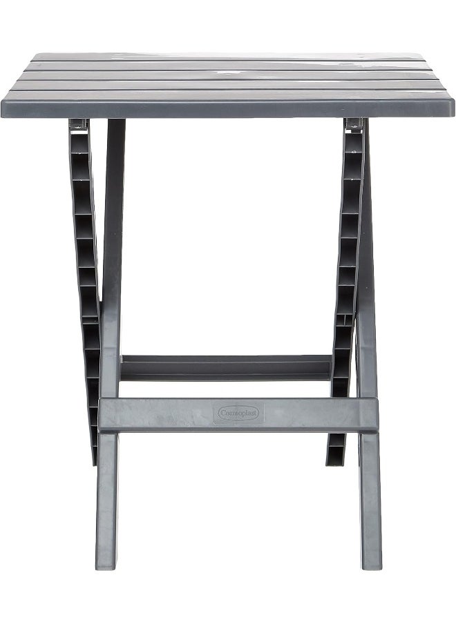 Cosmoplast - Portable Camping Folding Table, Dark Grey - Image 1