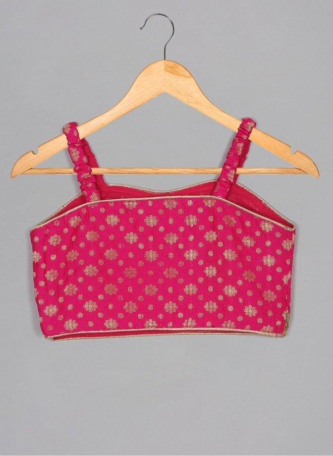 Saka Designs Lehenga Choli Set for Girls - Orange and Magenta - Image 4