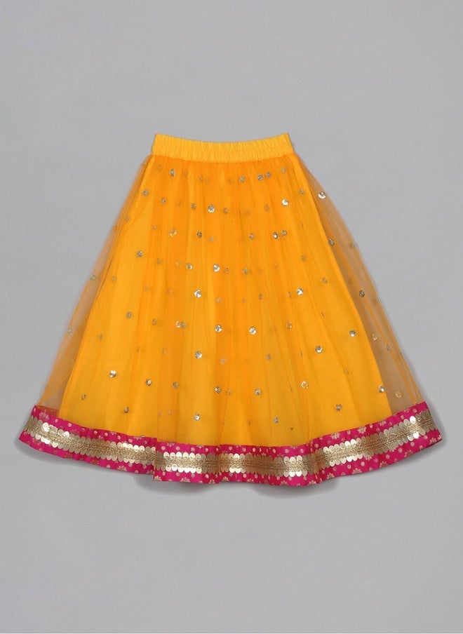 Saka Designs Lehenga Choli Set for Girls - Orange and Magenta - Image 5