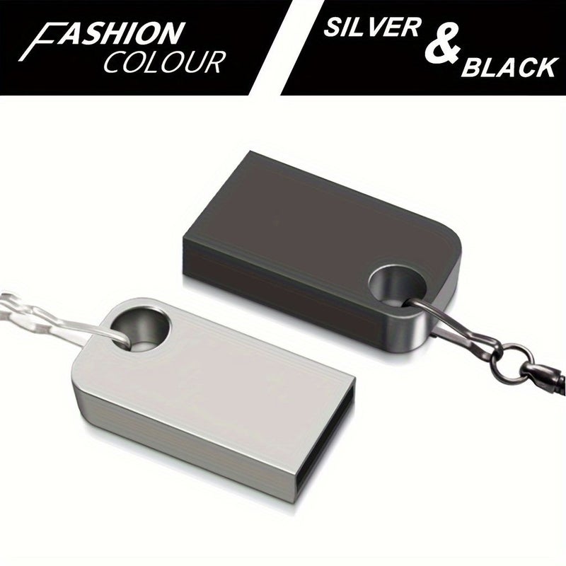 5 قطع من ذاكرة فلاش USB سعة 2 جيجابايت من الفضة المعدنية USB 2.0 عالية السرعة محرك أقراص فلاش قلم للكمبيوتر الشخصي والكمبيوتر المحمول والكمبيوتر اللوحي والهاتف المحمول وأجهزة الكمبيوتر الصوتية في السيارة ووحدة تخزين البيانات - Image 3