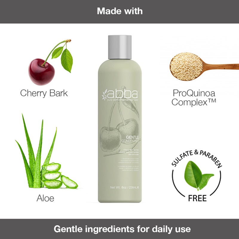 ABBA Gentle Conditioner, Cherry Bark, 8 Fl Oz - Image 3