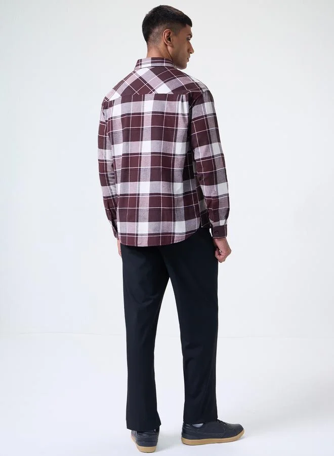 The Souled Store  Men Multi-Checked Spread Collar Shirt for Men | Best Price UAE