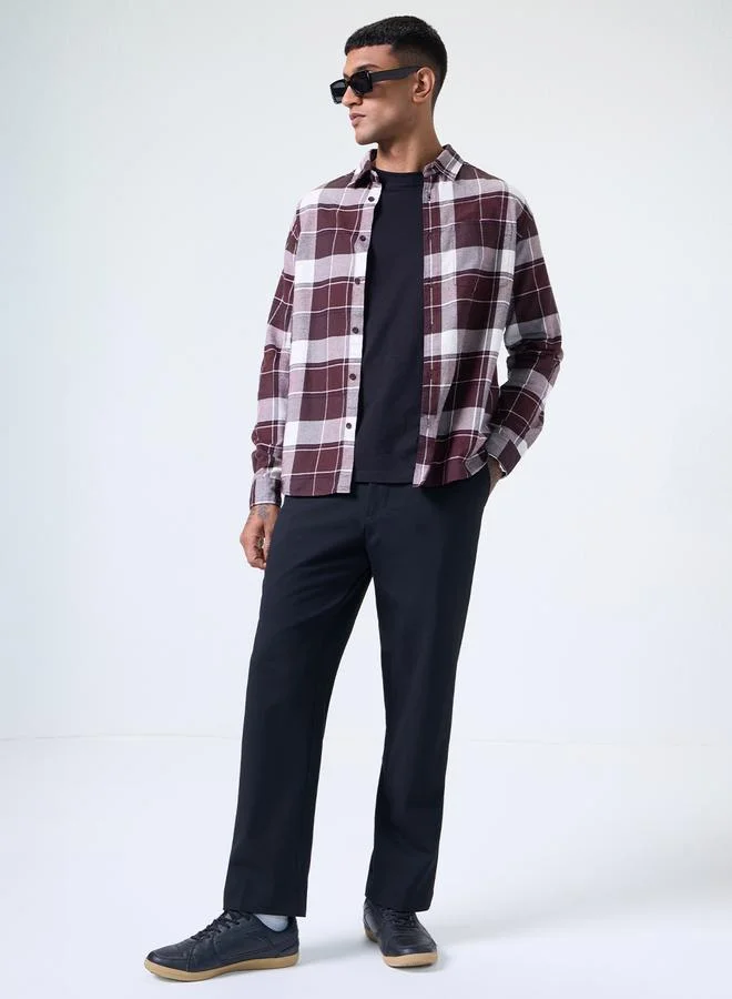 The Souled Store  Men Multi-Checked Spread Collar Shirt for Men | Best Price UAE