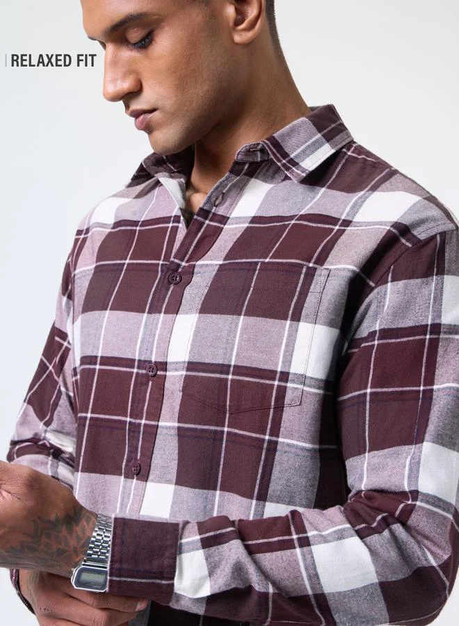 The Souled Store  Men Multi-Checked Spread Collar Shirt for Men | Best Price UAE