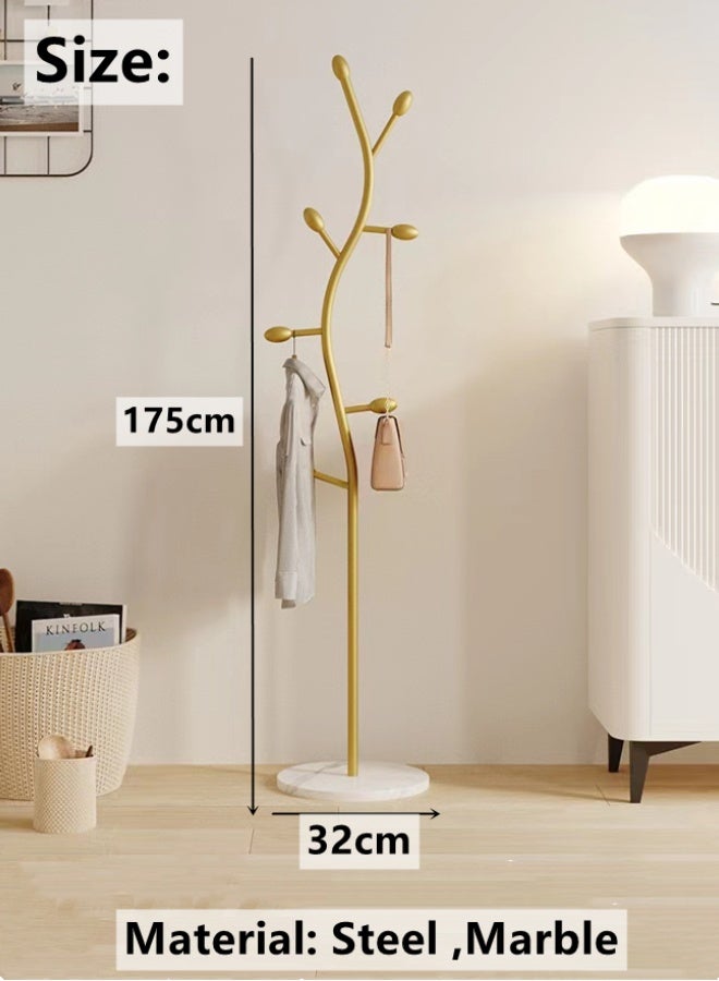 Kutis 1-Piece Metal Coat Rack Clothes Rack Hanger Freestanding Stand Garment Rack Clothes Hanger Organizer With Marble Base 32x175 cm - Image 5