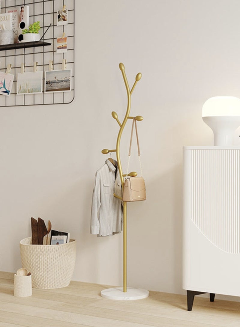 Kutis 1-Piece Metal Coat Rack Clothes Rack Hanger Freestanding Stand Garment Rack Clothes Hanger Organizer With Marble Base 32x175 cm - Image 2