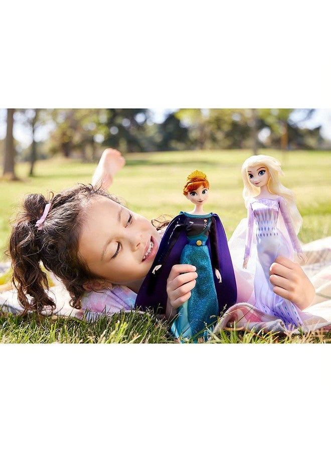 Disney store دميه أميرة ديزني الكلاسيكية الرسمية من متجر ديزني (إلسا من فروزن 2)، 11 بوصة، تشمل فرشاة بتفاصيل مصبوبة، لعبة قابلة للتشكيل بالكامل بزي كلاسيكي - ألعاب أميرات ديزني للفتيات - Image 4