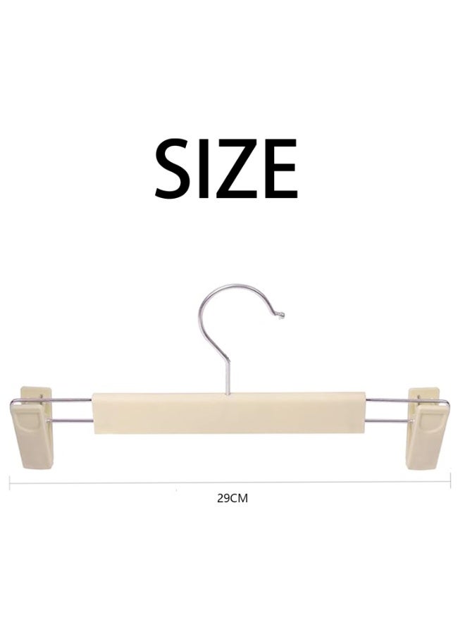 DIOTTI 10 Pack Pants Hangers with Clips, Plastic Clothes Hangers with 360° Swivel Hooks, Adjustable Non-Slip Clips for Skirts, Shorts, Trousers, and More (Khaki) - Image 5