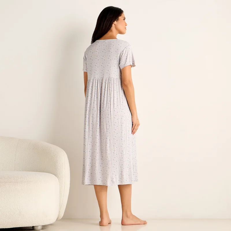 Splash FAV Floral Print Maternity Night Dress