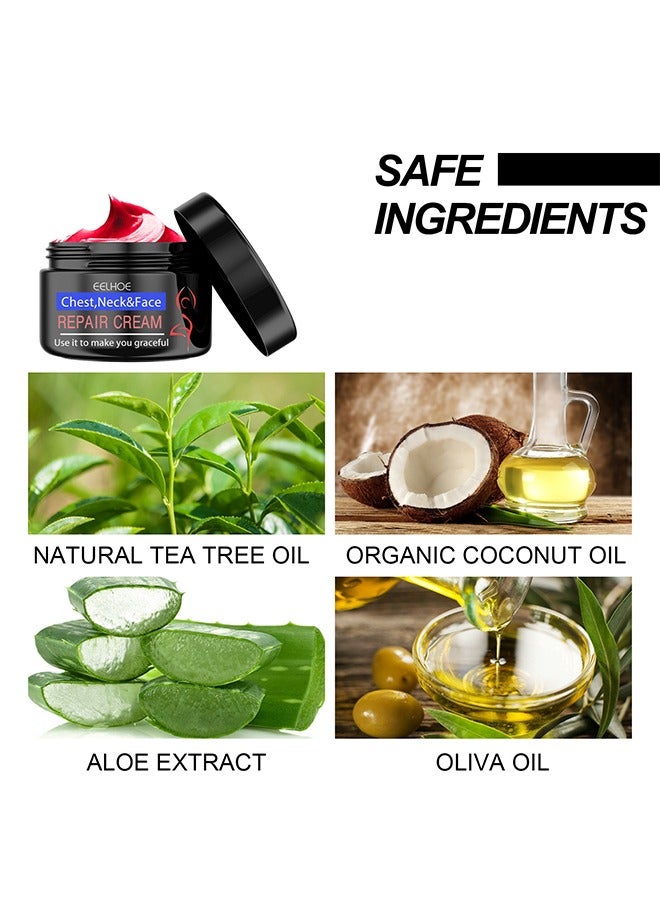 إيلهو كريم الإصلاح ، كريم مزيل التجاعيد للرقبة ، كريم تبييض تفتيح مضاد للشيخوخة ، كريم شد الرقبة المرطب ، كريم إصلاح للوجه والصدر والرقبة 30 جرام - Image 2