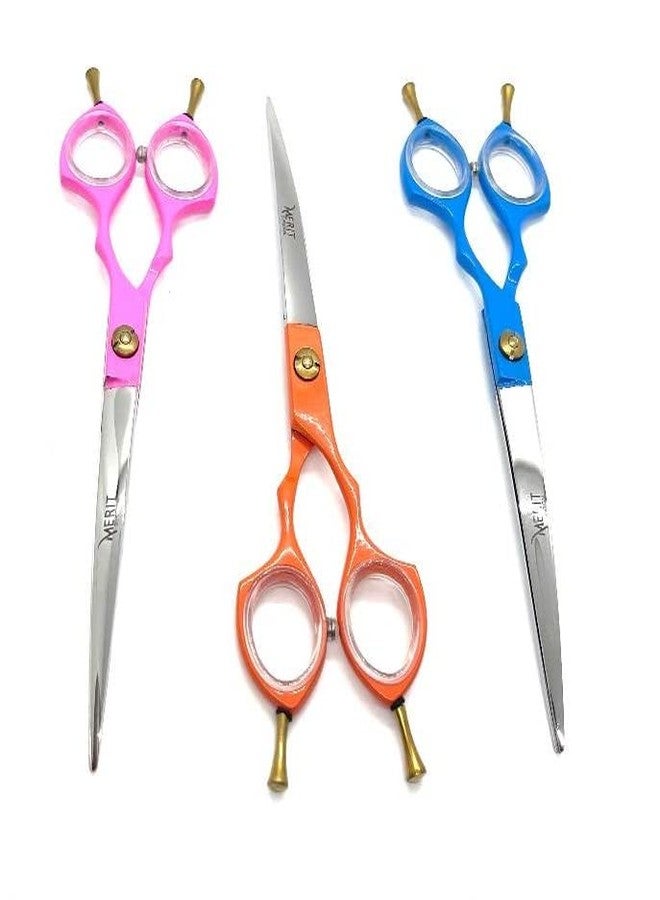 ميريت مقص تزيين الحيوانات الأليفة 6.5 بوصة منحني (وردي) - Image 1