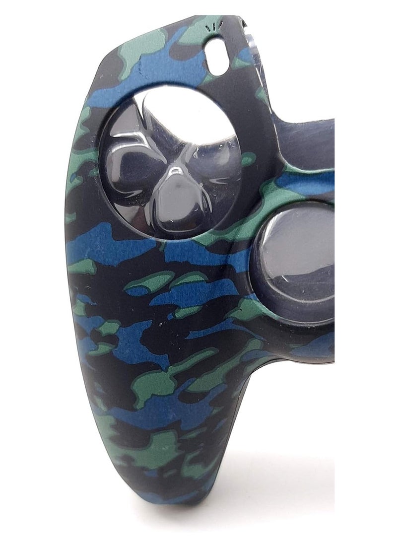 Generic PS5 Controller Skin,Silicone Grips for PlayStation 5 Controller Anti Slip Cover Case Protector for Dual Sense 5 Controller - 8pcs Pro ThumbGrips (Army green-blue )  - Image 4