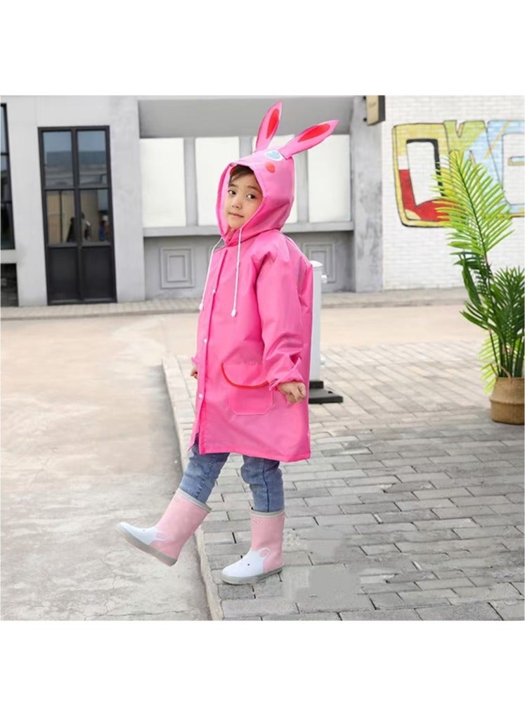 Captaintech Children's Raincoat Portable EVA Material Raincoat with Bag Cover Reusable Raincoat with Hood and Sleeves, Suitable for Cycling, Fishing, Hiking, Camping - Image 1