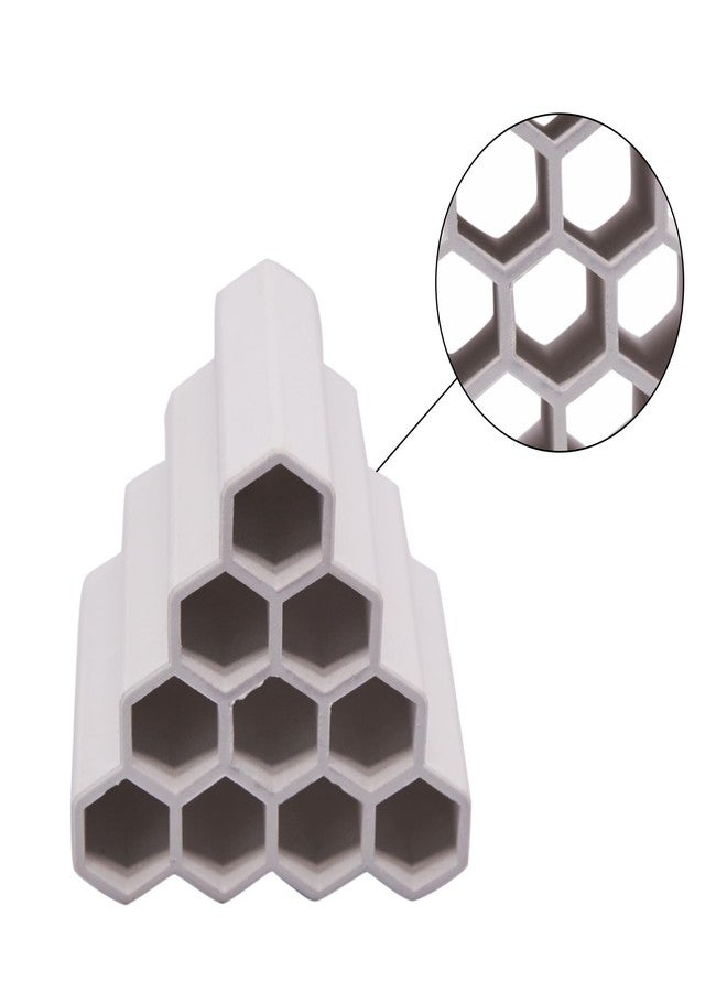 AnRui Ceramic Shrimp and Betta Shelters Ten Holes Fish Tank Decor Honeycomb Tunnel Aquarium Décor Thematic Ornaments for Cichlid, Small Fish, Shrimp to Play Hide Breed Habitat, White - Image 5