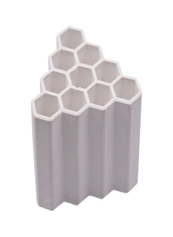 AnRui Ceramic Shrimp and Betta Shelters Ten Holes Fish Tank Decor Honeycomb Tunnel Aquarium Décor Thematic Ornaments for Cichlid, Small Fish, Shrimp to Play Hide Breed Habitat, White - Image 4